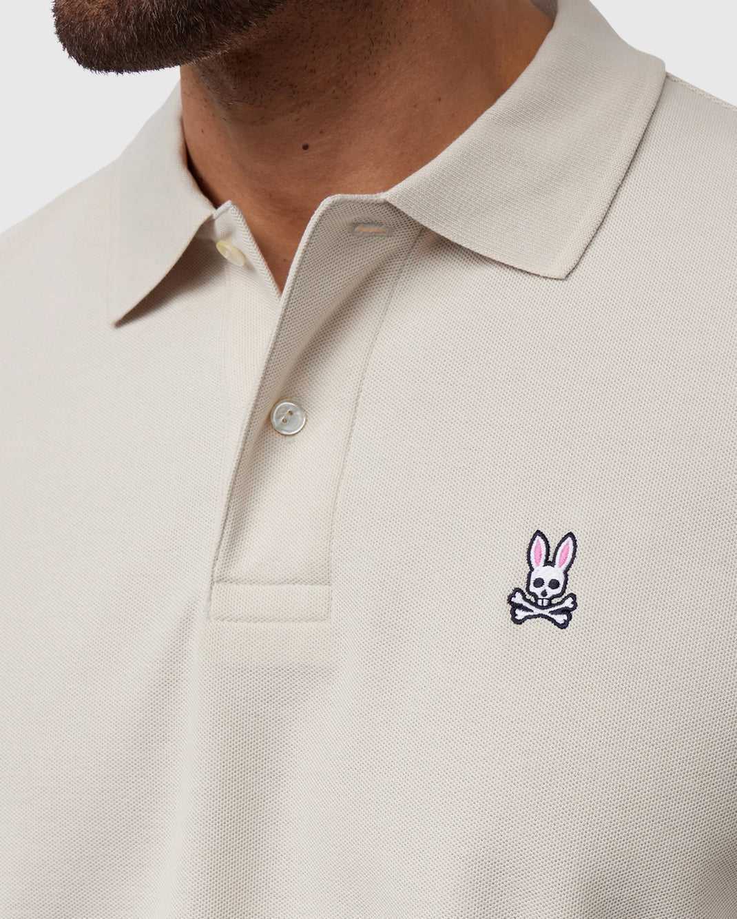 Polos Psycho Bunny Classic Pique Polo Shirt Beige Homme | PWO-13956673